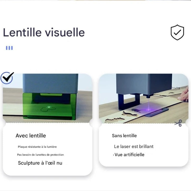 Graveur Laser bois - DAJA DJ6, Portable Bluetooth 3W pour Bois, Cuir, Papier, Plastique et Métal Peint