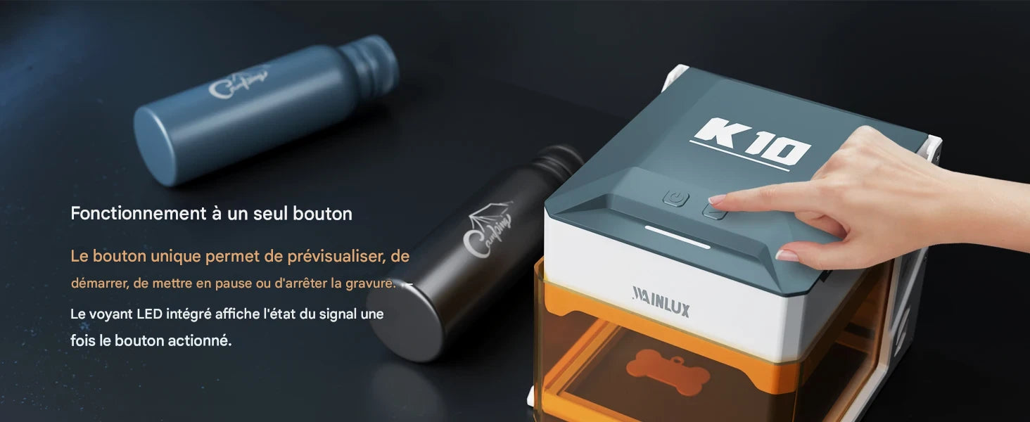 Graveur metal laser Wainlux-K10, Bluetooth, 3000mW