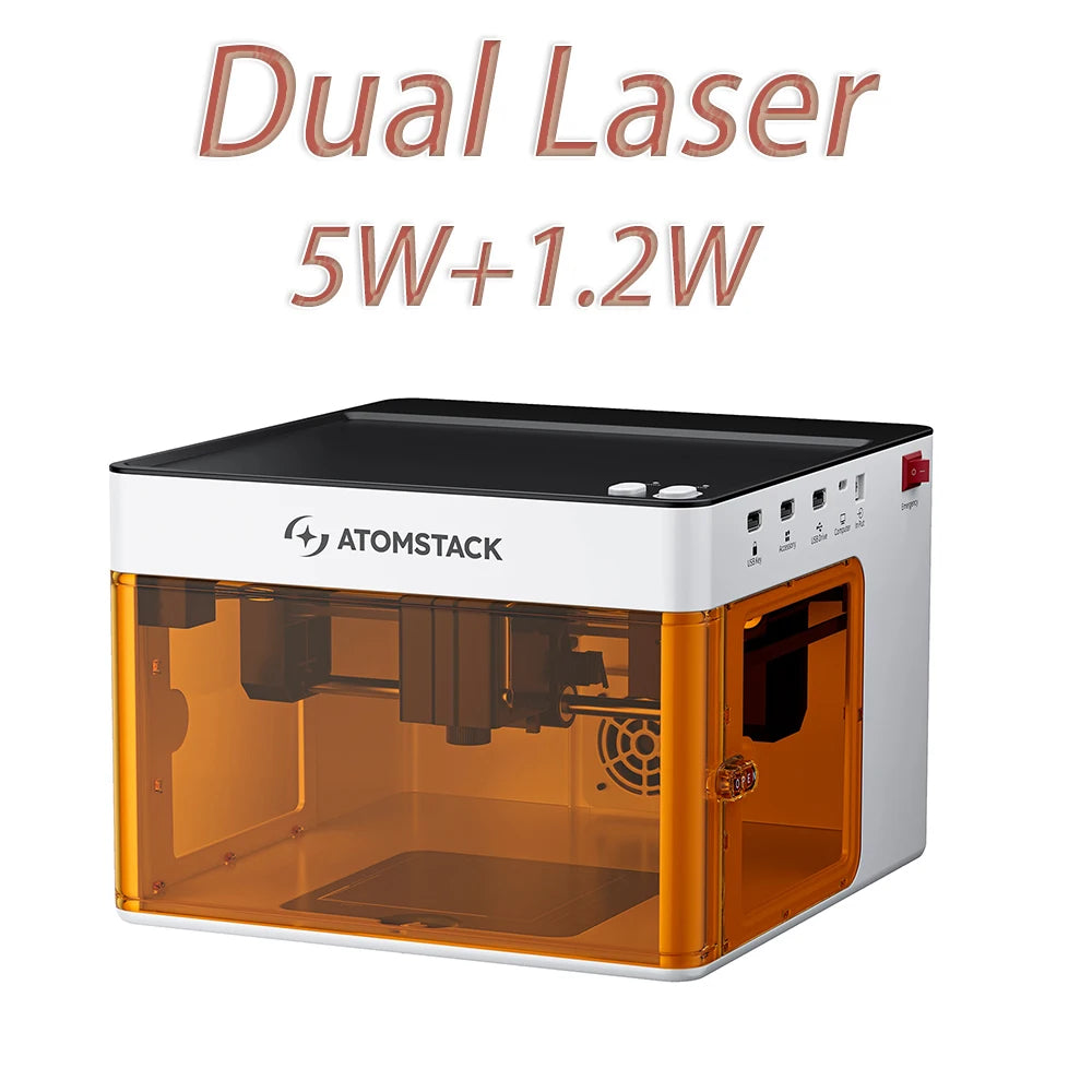 Graveur laser -Atomstack P1 Mini Portable 5W Bluetooth pour Bricolage et Personnalisation