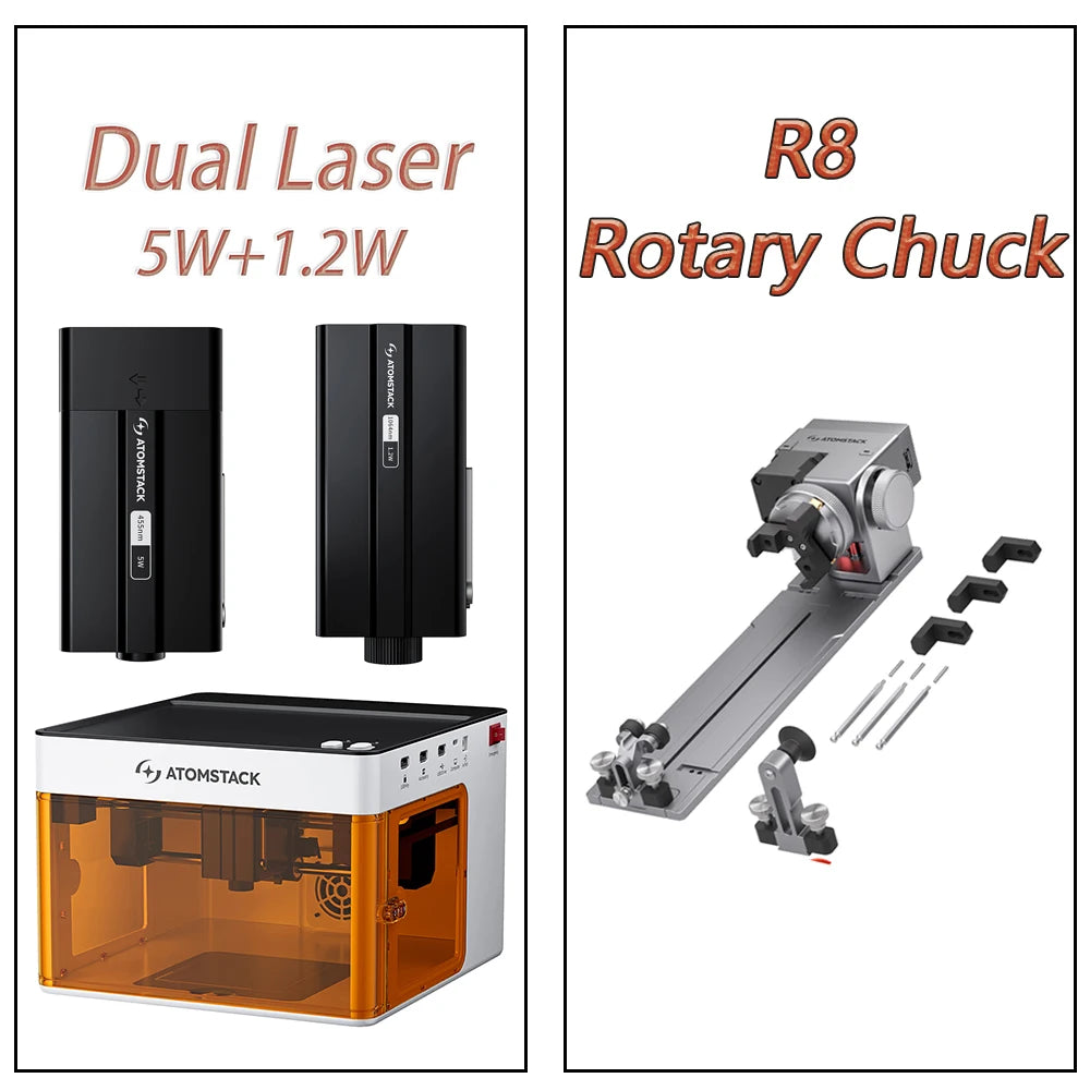 Graveur laser -Atomstack P1 Mini Portable 5W Bluetooth pour Bricolage et Personnalisation