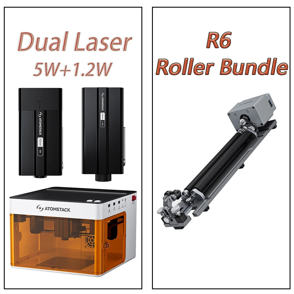 Graveur laser -Atomstack P1 Mini Portable 5W Bluetooth pour Bricolage et Personnalisation