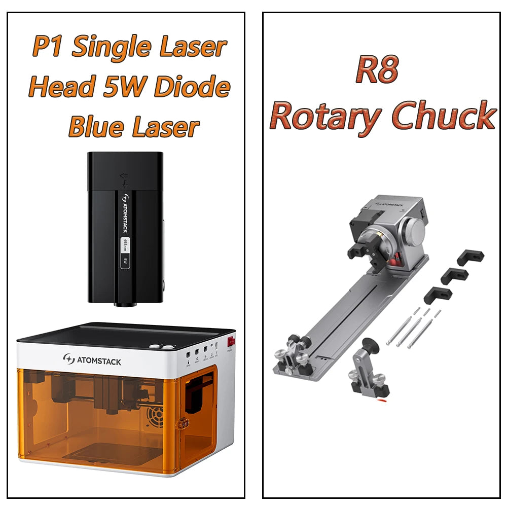 Graveur laser -Atomstack P1 Mini Portable 5W Bluetooth pour Bricolage et Personnalisation