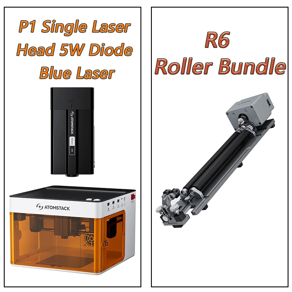Graveur laser -Atomstack P1 Mini Portable 5W Bluetooth pour Bricolage et Personnalisation