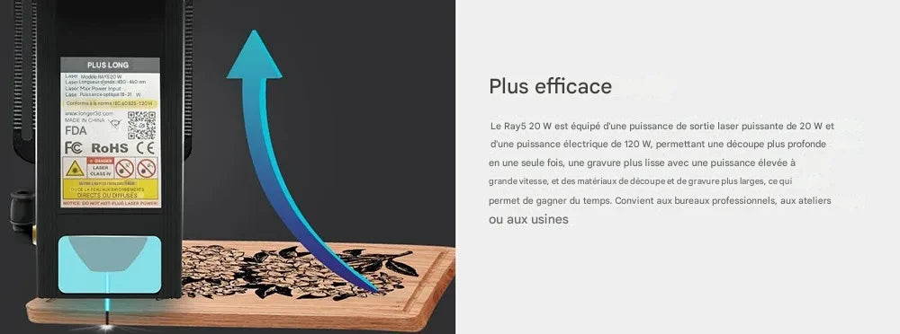 Laser graveur Longer RAY5 20W – Puissance, précision et polyvalence professionnelle